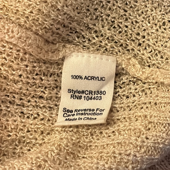 Charcoal Animal Print V-Neck Colorblock Knit Sweater, wore once, size L - Picture 13 of 15